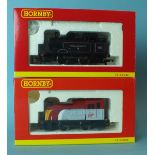 Hornby, two 0-4-0 locomotives: R2375 Virgin Class 06 Shunter and R3091 BR Collector Club 2012, no.