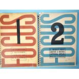 Focus, numbers 1 and 2, Summer 1938 and Winter 1938, pub: Percy Lund Humphries & Co, illus,