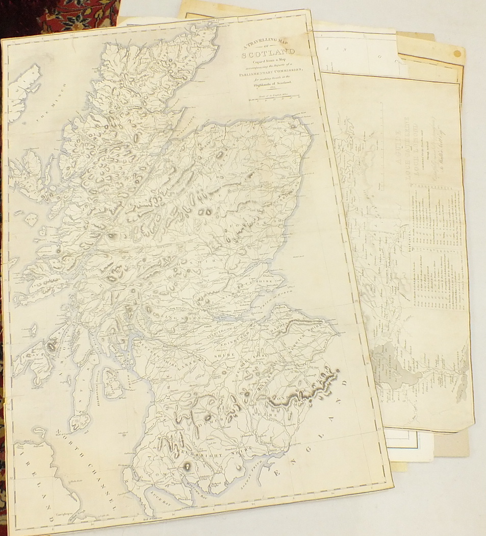 An early-19th century map of Scotland, 'A Travelling Map of Scotland', copied from a map