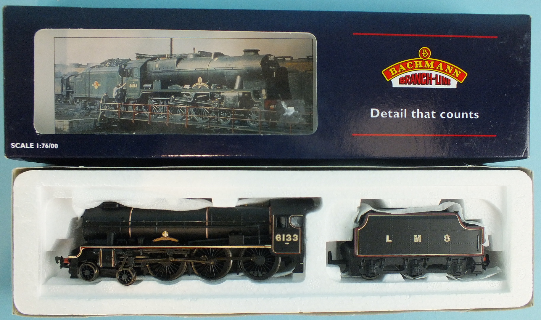 Bachmann, 31-226 rebuilt LMS Scot 4-6-0 locomotive "The Green Howards" no.6133, boxed.