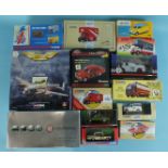 A collection of fourteen Corgi diecasts, all boxed: VX1004, 47301, CC11003, 18302, 24301, 97185,