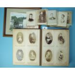 Approximately 135 cartes de visite, in an album and loose, including some cabinet cards, also some