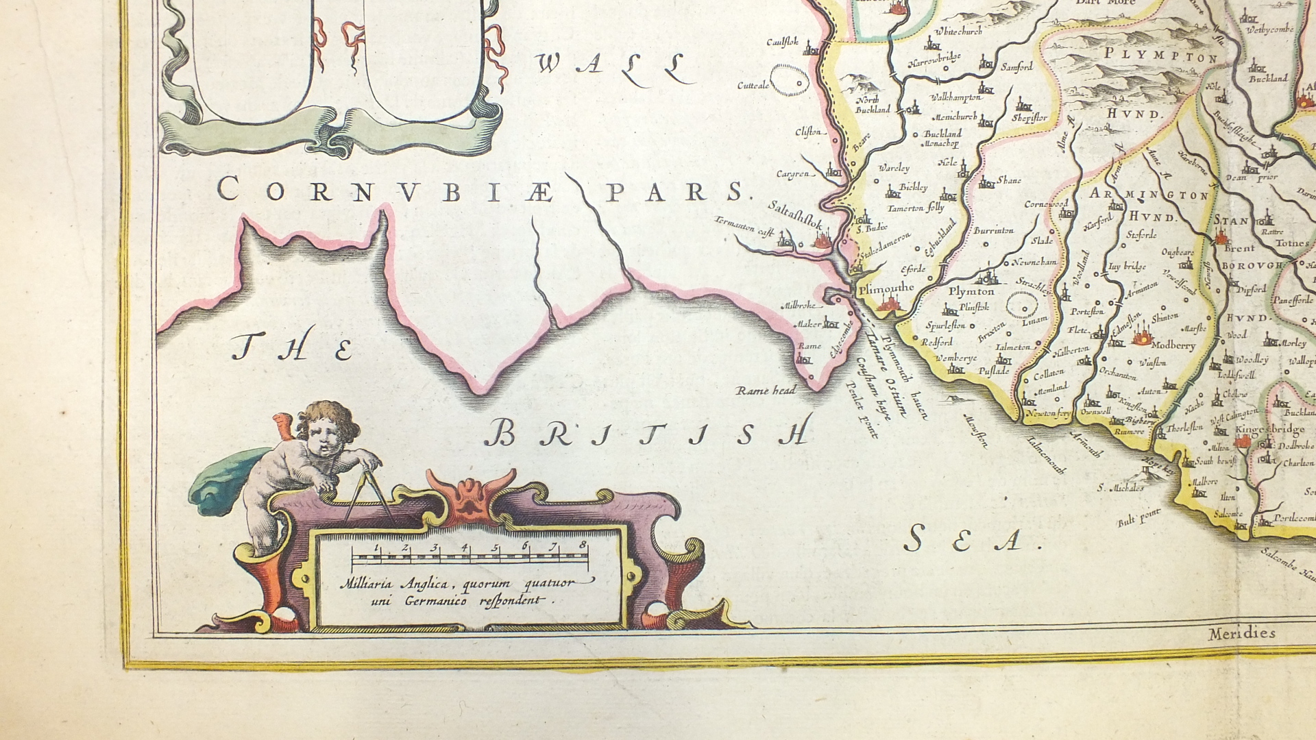 Two 18th century unframed hand-coloured maps of Devonia, together with coats of arms and Royal - Image 6 of 27