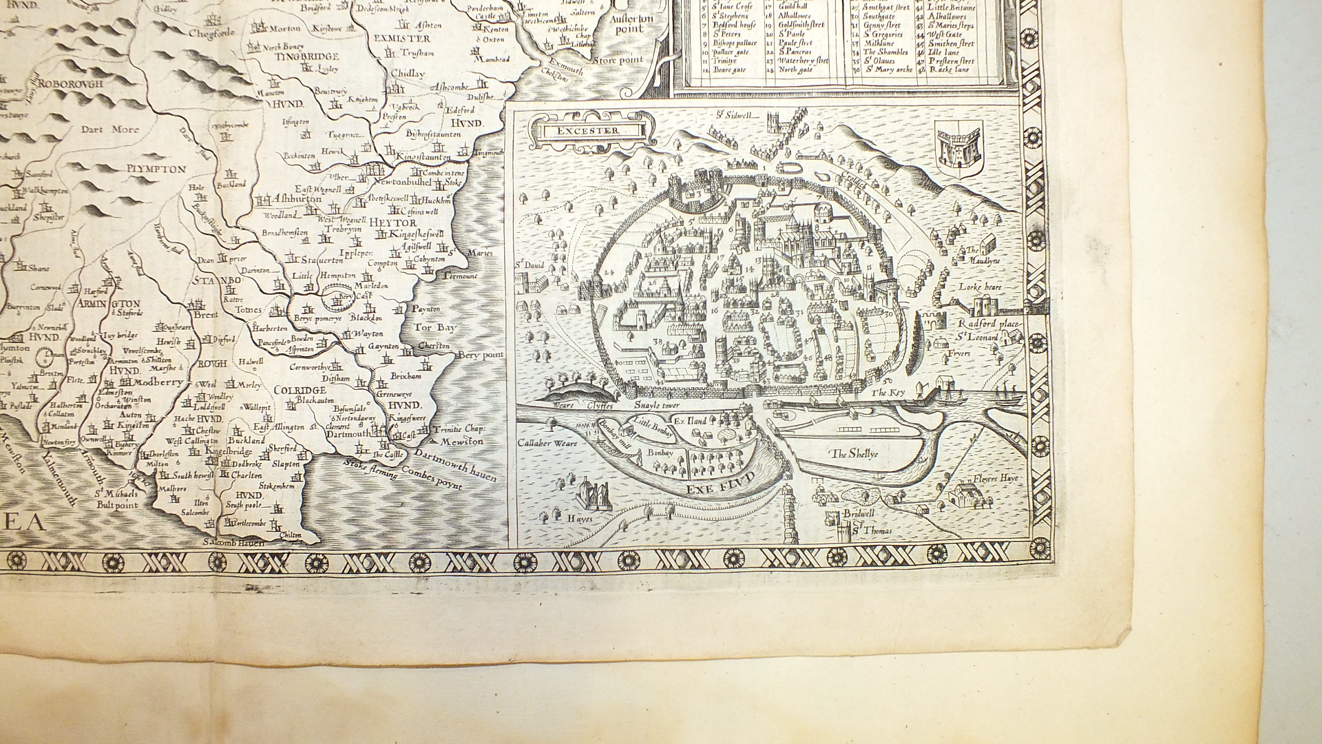 Two 18th century unframed hand-coloured maps of Devonia, together with coats of arms and Royal - Image 16 of 27