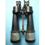 A pair of Barr & Stroud 7x military binoculars, Patent application no. 4440/1940, with folding