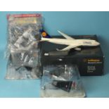 A Lufthansa Modell Edition Boeing 747-400 Bonn, boxed, three boxed Air Combat aircraft and a