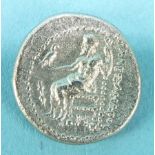 An Alexander The Great (336-323 BC) silver Drachm, obv. Alexander in lion skin, headdress, rev. Zeus