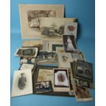 A quantity of loose cartes de visite and other photographs, including a photo of the Prince of Wales