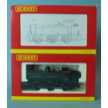 Hornby, two 0-6-0 tank locomotives: R2469 LMS Class 3F no.16624 and R2534 GWR Class 2721 "2738",