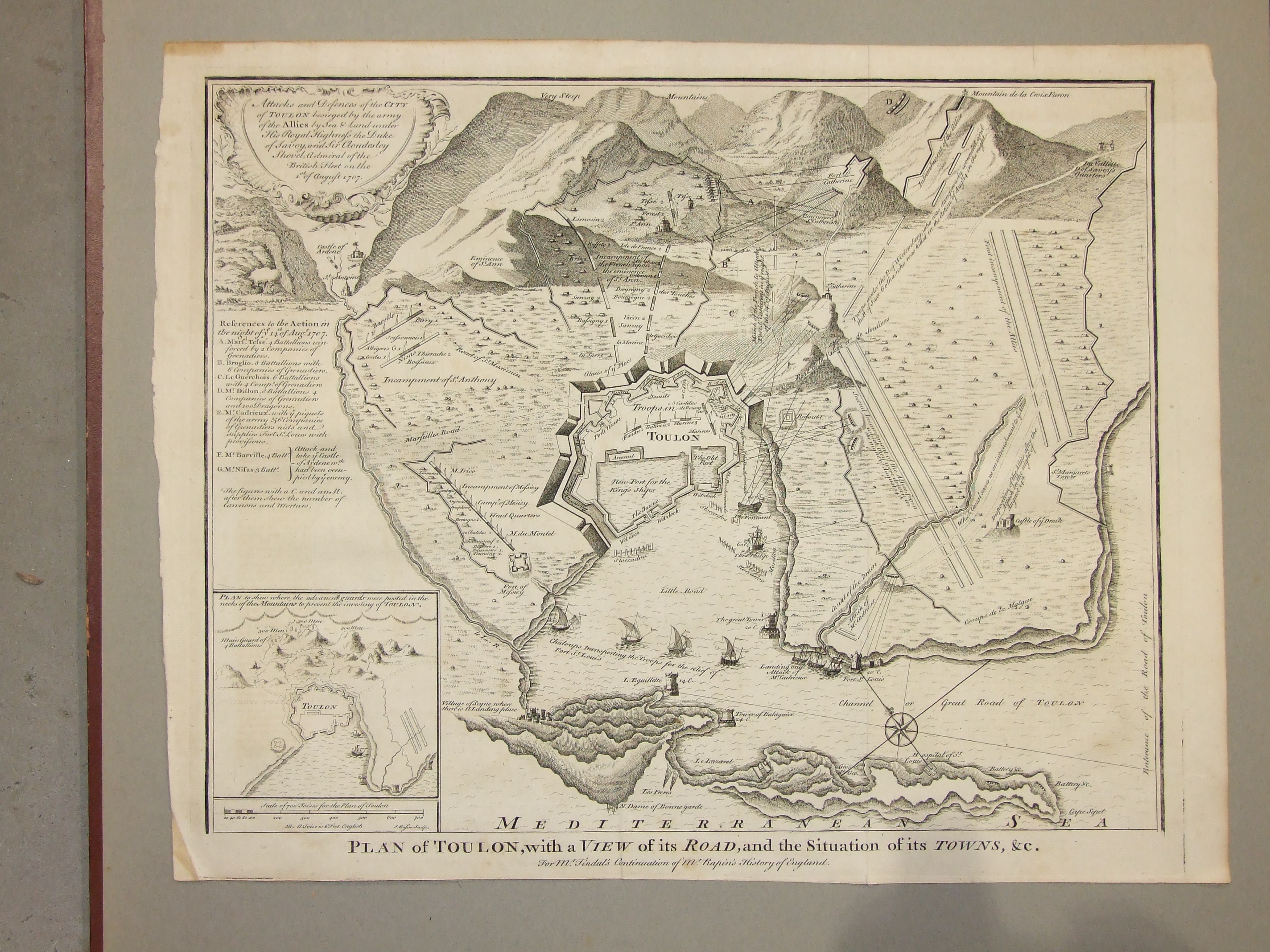 A folio containing approximately twenty-six mid-18th century unframed engraved maps of mainly - Image 4 of 6
