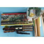 Hornby, R1019 Flying Scotsman Set, boxed, with two further unboxed locomotives, coaches, track,