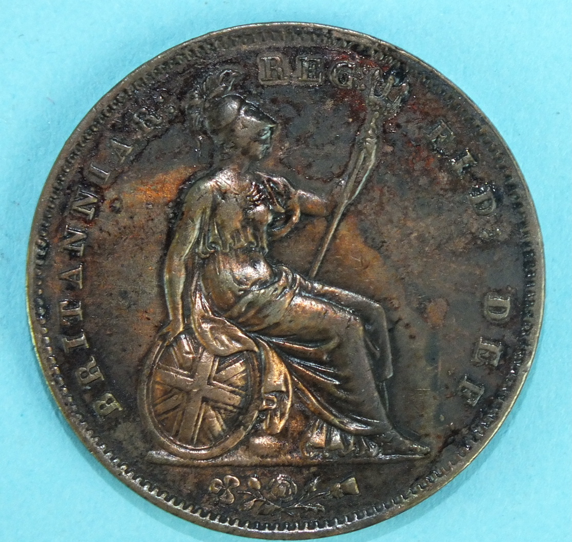 A Queen Victoria 1853 copper penny. - Image 3 of 4