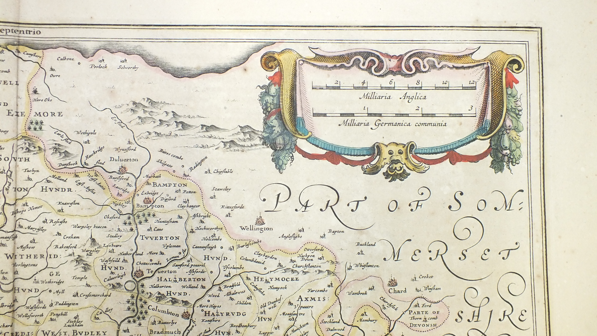 Two 18th century unframed hand-coloured maps of Devonia, together with coats of arms and Royal - Image 12 of 27