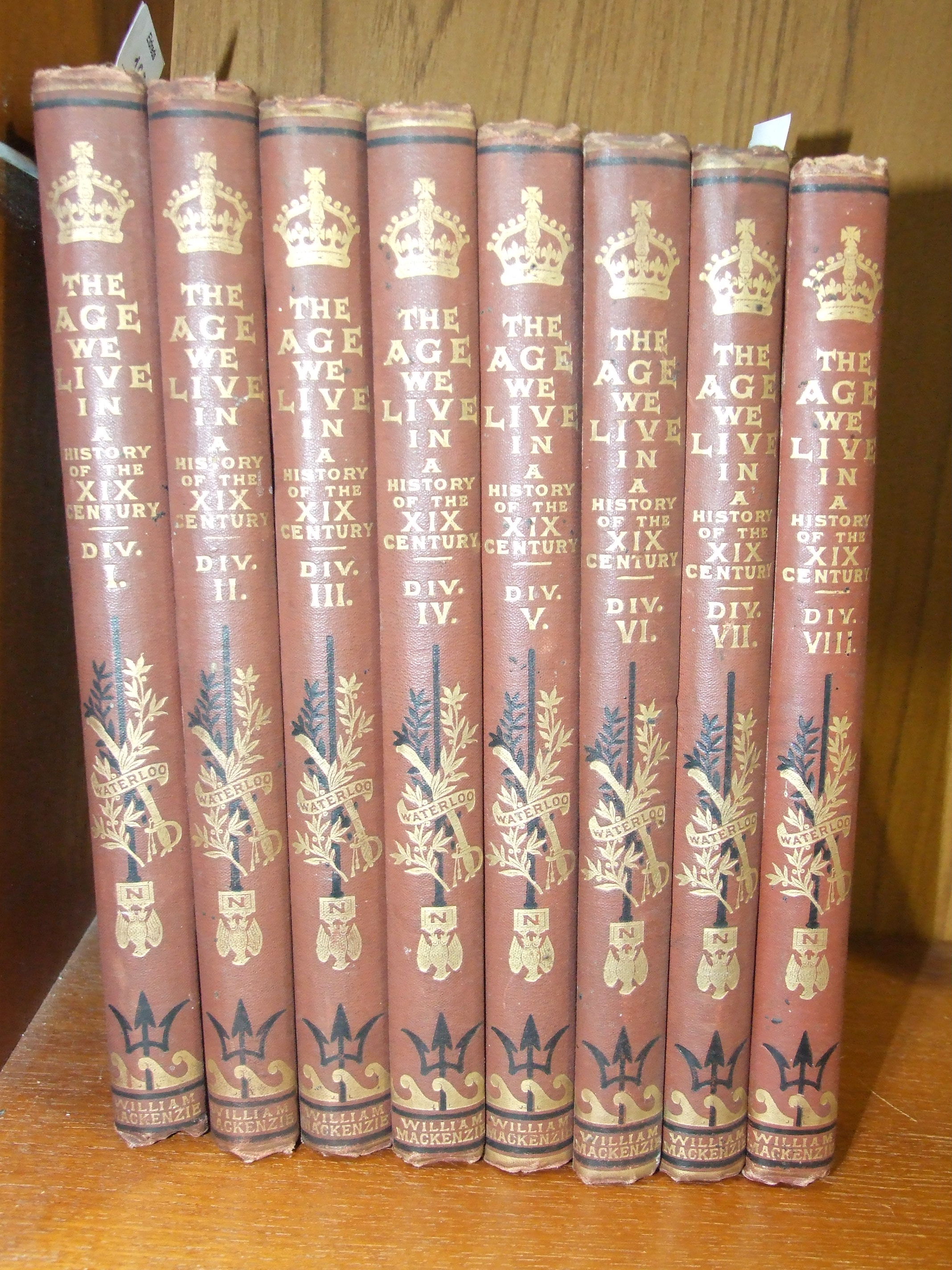 Taylor (James), The Age We Live In: A History of the Nineteenth Century, 8 vols, engr plts, ge, - Image 2 of 2