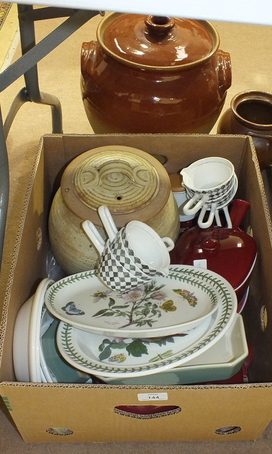 Twenty-two pieces of Taena Pottery mottled green and blue breakfast ware and other ceramics. - Image 2 of 3