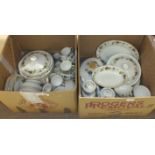 Approximately ninety pieces of Royal Doulton 'Larchmont' decorated tea, coffee and dinner ware.