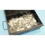 A collection of British coinage, including a large quantity of pre-1947 silver, (approximately 150