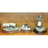 Two Border Fine Art figure groups, 'Suffolk Ewes and Collies', 10.8cm high, model no. 101 and '