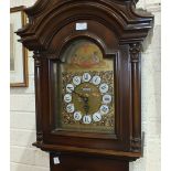 A 20th century mahogany long case clock, the brass dial inscribed Hertz, the movement striking on