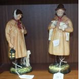 A Royal Doulton figure, 'The Shepherd' HN1975, 22cm and another, 'Lambing Time' HN1890, 23.5cm, (