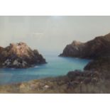 F J Widgery (1861-1942) THE LIZARD ROCK, CORNWALL Gouache, signed and titled, 43.5 x 59cm.