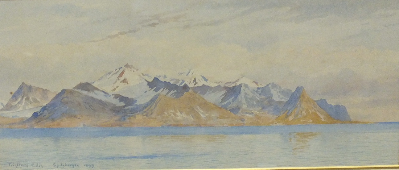 Tristram Ellis (1844-1922) SPITSBERGEN 1899 Watercolour, signed and titled, 23 x 52cm and a - Image 2 of 2