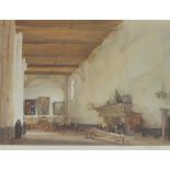 After Sir William Russell Flint RA (1880-1969), 'St Malo - August 1939', a coloured print, signed in