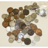 A small collection of British coinage including pre-1947 silver.