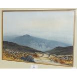 20th Century English school, The Teign Valley, watercolour, initialled F W, 25.5 x 38.5cm, etc.