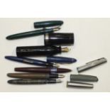 Eight Ronson lighters, a Longer Lead silver cased pencil, various cufflinks and other items.