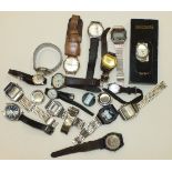 A Pontiac Automatic steel cased wrist watch and other wrist watches.