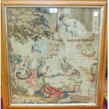 A collection of nine framed late 19th/early 20th century needlework pictures, (9).