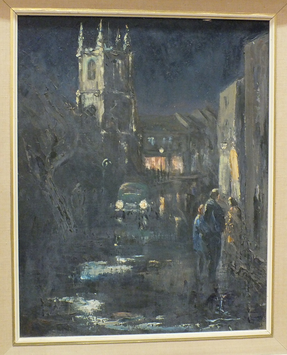 J H Dashwood FRSA, '"Nocturne - St Austell" Trinity Church St Austell', an unsigned oil on canvas,