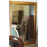 A large gilt frame wall mirror, 176 x 115cm.