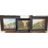 R M Nunan (Advertising Designer 1950's/60's), a collection of five oil paintings on board,