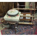 A stained mahogany wall shelf fitted with a pair of doors, 46cm wide, 66cm high, one other wall