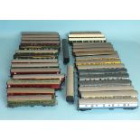 A large quantity of unboxed coaches, mainly Triang and other items.