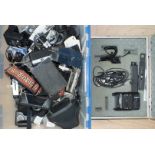 A quantity of camera and photographic accessories.