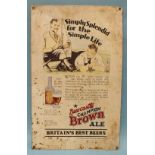 A "Newcastle Champion Brown Ale" tin advertising sign, "Simply Splendid for the Simple Life", 61 x