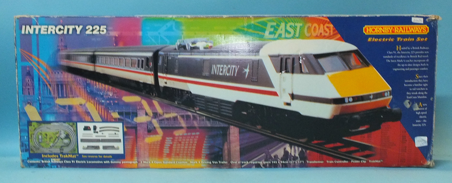 Hornby OO gauge, R824 Intercity 225 train set with class 91 Bo-Bo electric locomotive, boxed. - Image 2 of 2