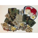 A collection of 65 Officer's rank badges, shoulder slides, cloth and metal pips and crowns, two