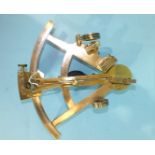 B R Hennessy, Swansea, a polished bronze and brass sextant with seven shades and two telescopes,