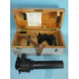 A gun sight telescope no. 1983, Patent G376, in fitted case.