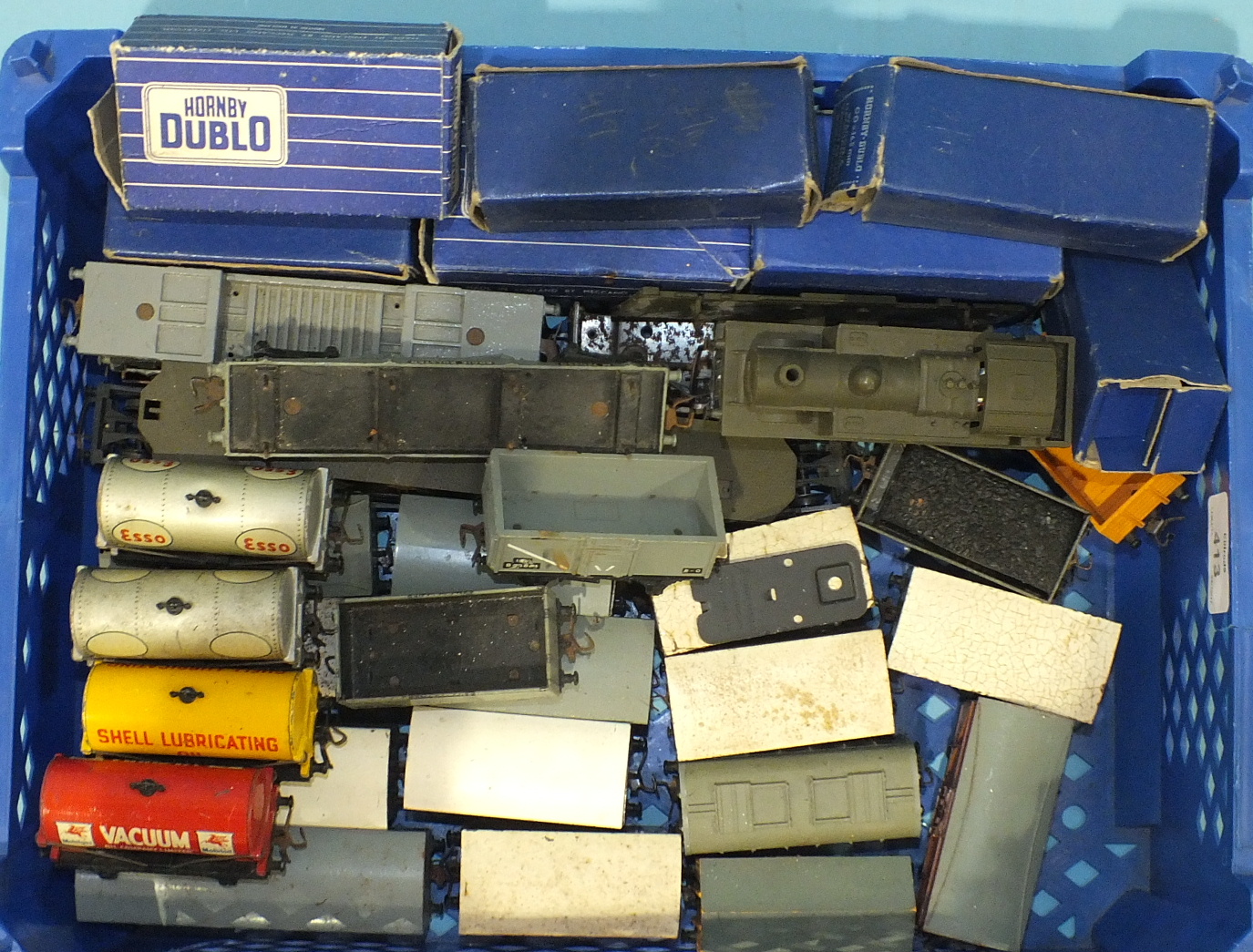 Hornby Dublo, 37 wagons, (ten boxed) and other items.