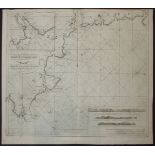 Van Keulen, GH, A New Gradually Encreasing Compass Map of a Part of the Sea Coasts of England, in