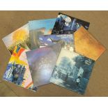 A collection of sixteen Moody Blues and related LP records, including "The Magnificent Moodies", (