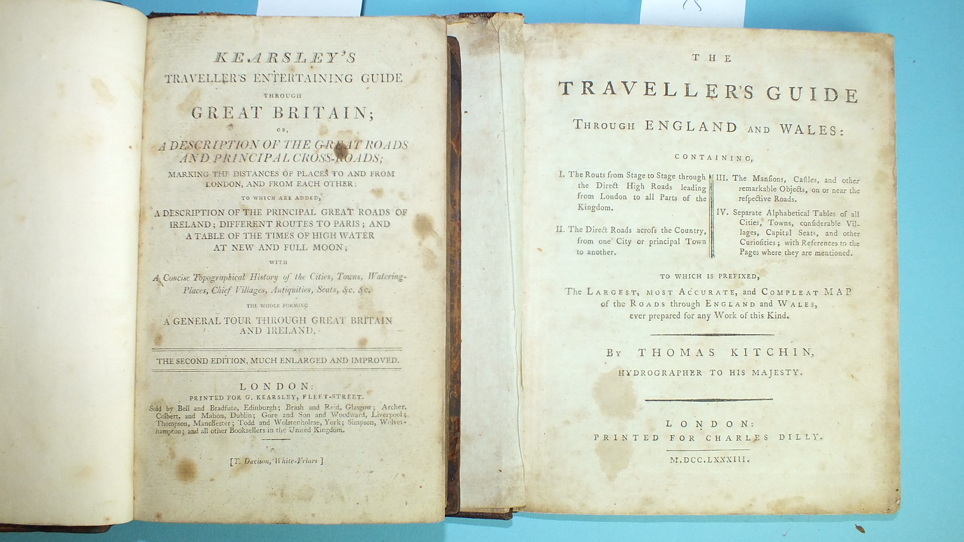 Kitchin (Thomas), The Traveller's Guide Through England and Wales, engr hd col map in pocket at rear - Image 2 of 3