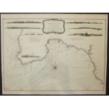 John Thomas & William Denys, A New Chart of Mounts Bay in Cornwall, with the Adjacent Coast, from