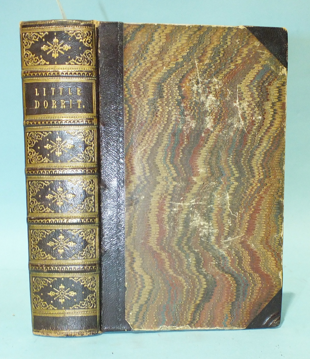 Dickens (Charles), Little Dorrit, 1st edition, illustrated by H K Browne, frontis, plts, me, hf cf