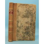 Owen (W), Owen's New Book of Roads, fldg map, re-backed cf spine, orig bds, 12mo, 1808.